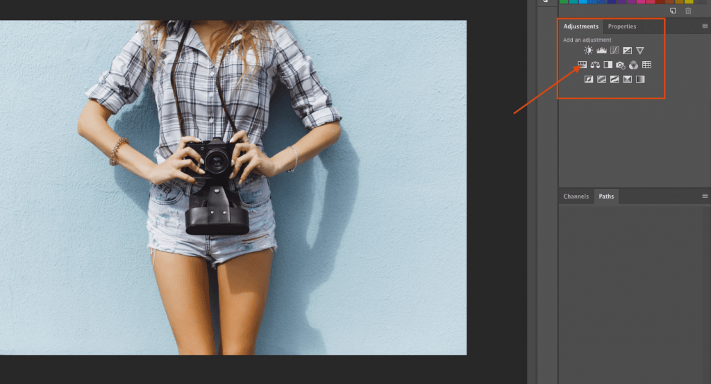 Adobe Photoshop Hue Saturation tool. Skjermbilde.