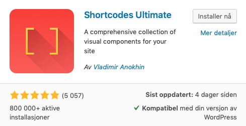 Shortcodes Ultimate plugin for WordPress