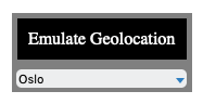 Emulate Geolocation. Skjermbilde.