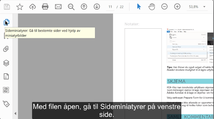 Del opp PDF i Adobe Acrobat.