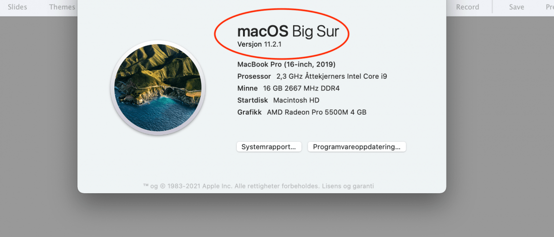 Adobe Captivate, macOS Big Sur.