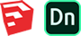 Kurs i Sketchup og Adobe Dimension CC. Logo.