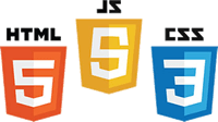 HTML, CSS, JavaScript og PHP / HTML5 og CSS3 kurs. Logo.